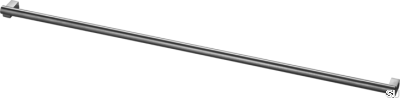 Bar569 556 länglicher Möbelgriff Messing Schwarz Chrom Gebürstet