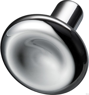 Möbelknopf Bean 30, Messing, Silber, Chrom
