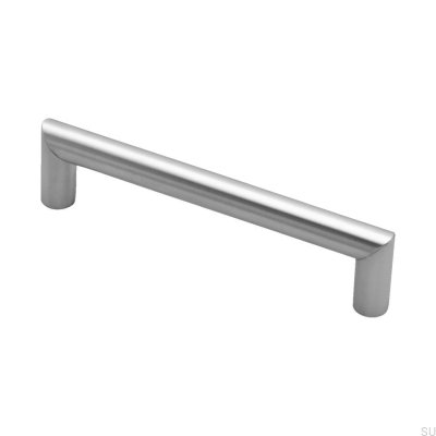 Länglicher Möbelgriff Norma 1021 128 Silver Steel