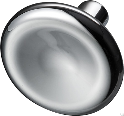 Möbelknopf Bean 37, Messing, Silber, Chrom