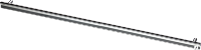 Bean 556 länglicher Möbelgriff, Messing, Silber, Chrom