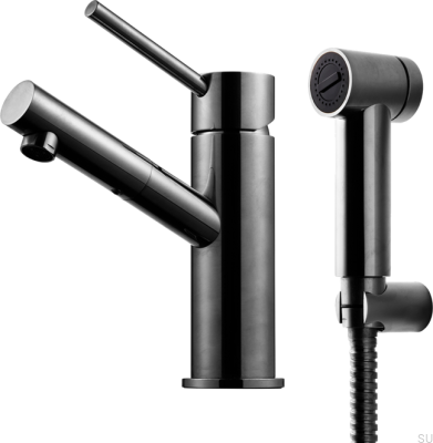 BI069 Waschbecken-Bidet-Armatur aus schwarzem Chrommessing