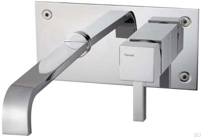 Waschtischarmatur 175 BOX006 Messing Silber Chrom