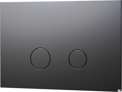 DUO112 TECE Spültaste Messing Schwarz Chrom