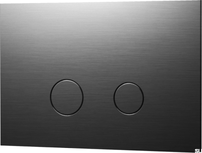 TECE DUO112 Spültaste Messing Schwarz Chrom gebürstet