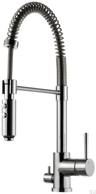 Küchenarmatur mit Spülmaschinenventil EVO186 Messing Silber Chrom