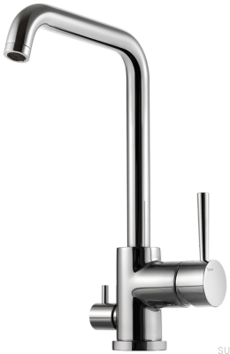 Küchenarmatur mit Spülmaschinenventil EVO984 Messing Silber Chrom