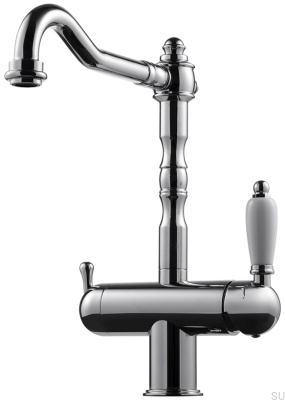 Küchenarmatur mit Spülmaschinenventil FME184 Messing Silber Chrom