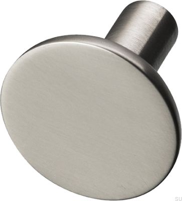 Möbelknopf Pastille 30, Messing, Nickel gebürstet