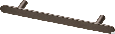 Pastille 128 länglicher Möbelgriff, Messingbraun