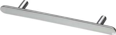 Pastille 128 länglicher Möbelgriff, Messing, Silber, Chrom