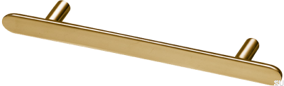 Pastille 128 länglicher Möbelgriff, Messing poliert, unlackiert