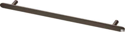 Pastille 256 länglicher Möbelgriff, Messing, braun