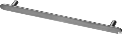 Pastille L 256 länglicher Möbelgriff, Messing, Schwarz, Chrom, gebürstet