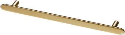 Pastille L 256 länglicher Möbelgriff, Messing poliert, unlackiert