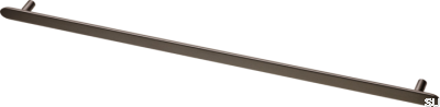 Pastille 536 länglicher Möbelgriff, Messing, braun