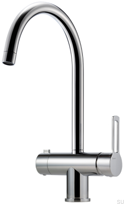 Küchenarmatur mit Spülmaschinenventil RIN184 Messing Silber Chrom