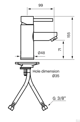 SK071 Waschtischarmatur Messing Silber Chrom