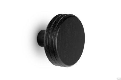 Pulse 90 Wandaufhänger aus Eichenholz, Mattschwarz