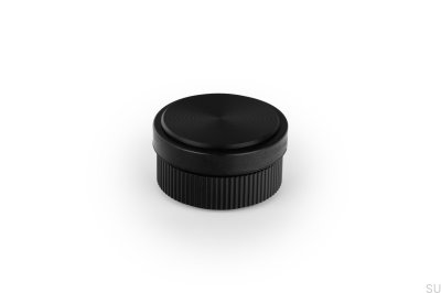 Brooklyn 62 Bodentürstopper Aluminium gebürstet schwarz