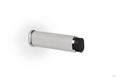 Brooklyn Wall 23 Türstopper aus Aluminium, poliertes Nickel, zur Wandmontage
