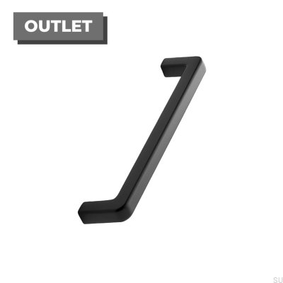 Mango 192 länglicher Möbelgriff, Metall, mattschwarz