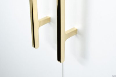 Flat Line 430 länglicher Möbelgriff, Messing poliert, unlackiert