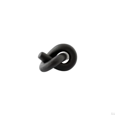 Möbelknopf Knot 50, schwarz lackiert