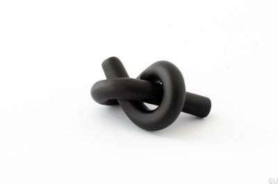 Möbelknopf Knot 50, schwarz lackiert