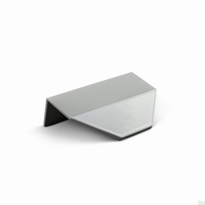 Möbelgriff Modena 60 aus Metall, seidengraue Kante
