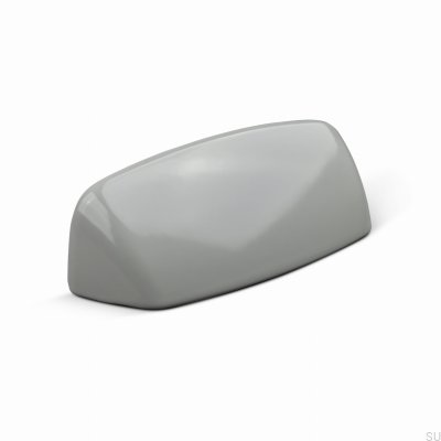 Möbelgriff Muschel Pescara 64 aus Metall, Seidengrau