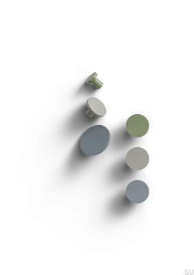 Möbelknopf Garda 60 aus Metall, seidengrau