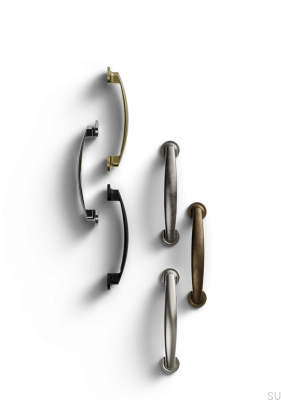 Vittoria 96 länglicher Möbelgriff, gebürstetes Goldmetall