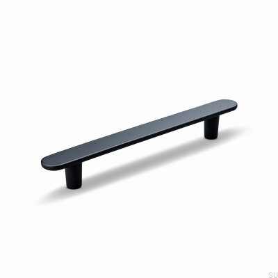 Cesano 128 länglicher Möbelgriff, Metall, mattschwarz