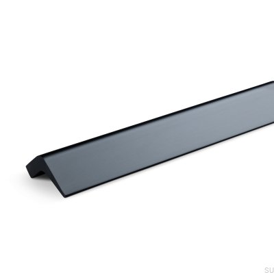 Lido 1184 länglicher Möbelgriff, Aluminium, mattschwarz