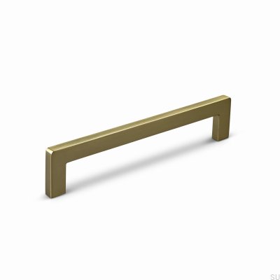Benidorm 128 Länglicher Möbelgriff aus Aluminium, gebürstetes Gold