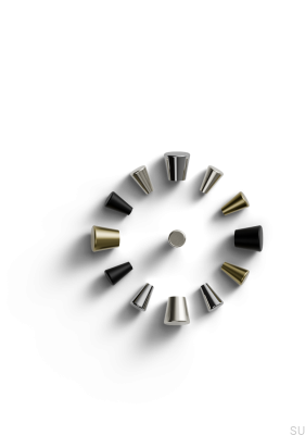 Möbelknopf Padua 20, Metall, gebürstetes Silber