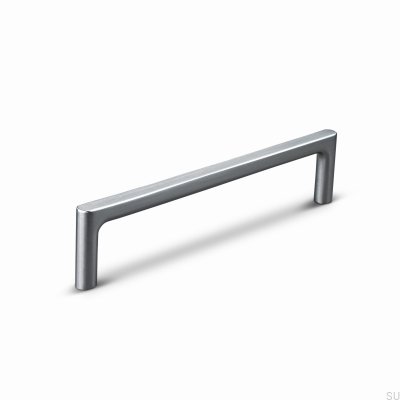 Torino 128 länglicher Möbelgriff, gebürstetes Silberaluminium