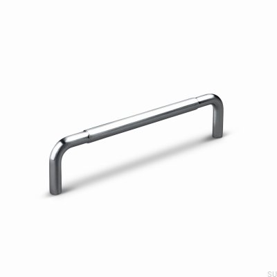 Siena 128 länglicher Möbelgriff, gebürstetes Silberaluminium