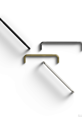 Siena 160 länglicher Möbelgriff, Aluminium, mattschwarz