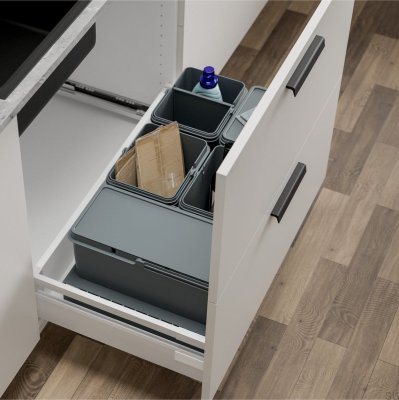 Merida Abfalltrennbehältersystem 80x45 Dunkelgrau