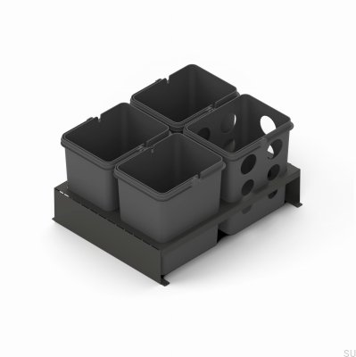 Merida Abfalltrennbehältersystem 60x45 Dunkelgrau