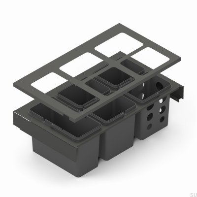 Aufsatzrahmen für Sortiersystem Toledo 80x45 Dunkelgrau