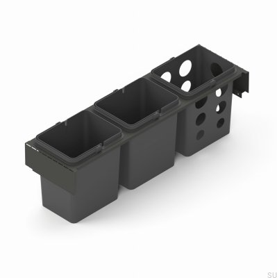 Toledo Abfalltrennbehältersystem 80x35 Dunkelgrau