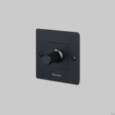 LED-Linearleuchte 1G 250W Stahl Schwarz Europäischer Standard Dimmer mit Schalter und Logo