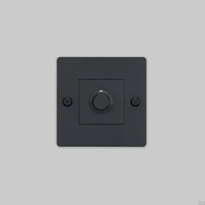 Dimmer mit Schalter (ohne Logo), LED-Linear, 1G, 250W, Stahl, Schwarz, Europäischer Standard
