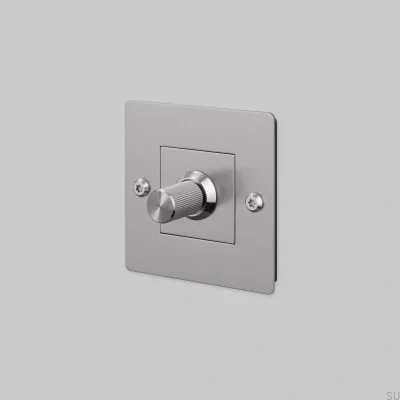 Dimmer mit Schalter ohne Logo, LED-Linear 1G 250W, Stahl, Silber, Europäischer Standard