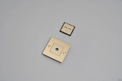 Rahmen mit Füllung ohne Logo, Platte 1G Messing, Europäischer Standard
