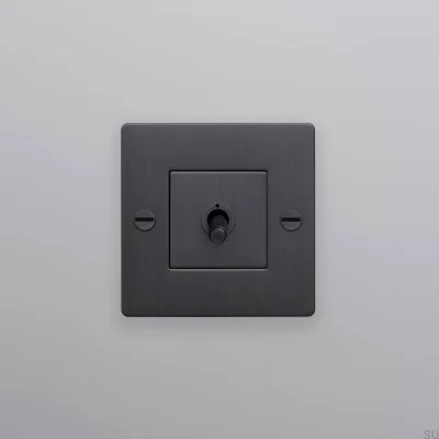Einzelschalter ohne Logo, Kreuz, 1G, Messing, Bronze, Europäischer Standard