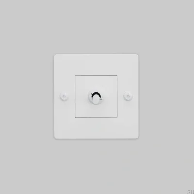 Einzelschalter ohne Logo, linear, 1G, Stahl, Weiß, Europäischer Standard